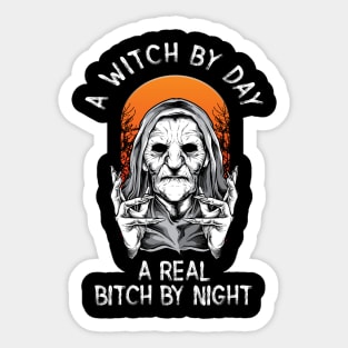 Women's Real Witch Halloween Sticker